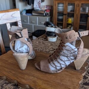 Vince Camuto Tan Strappy Heeled Sandals